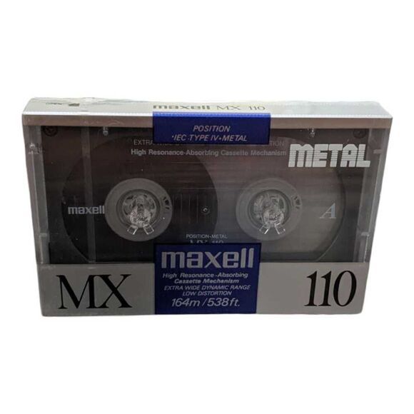 Maxell MX 110 Metal Position Type IV Japan Blank Tape Audio Recording Sealed - Picture 1 of 2